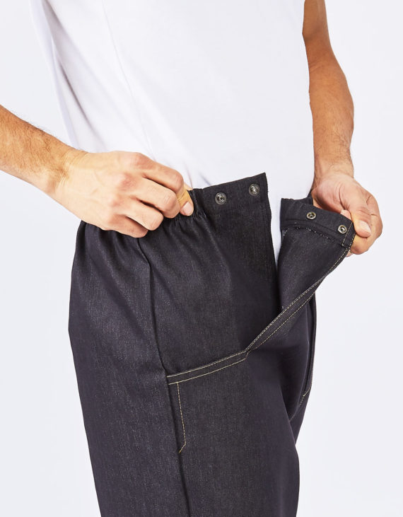 Elastic waist adaptive jeans for men - Mode Ézé Plus