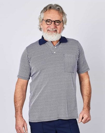 Polo adapté pour homme ouverture au dos